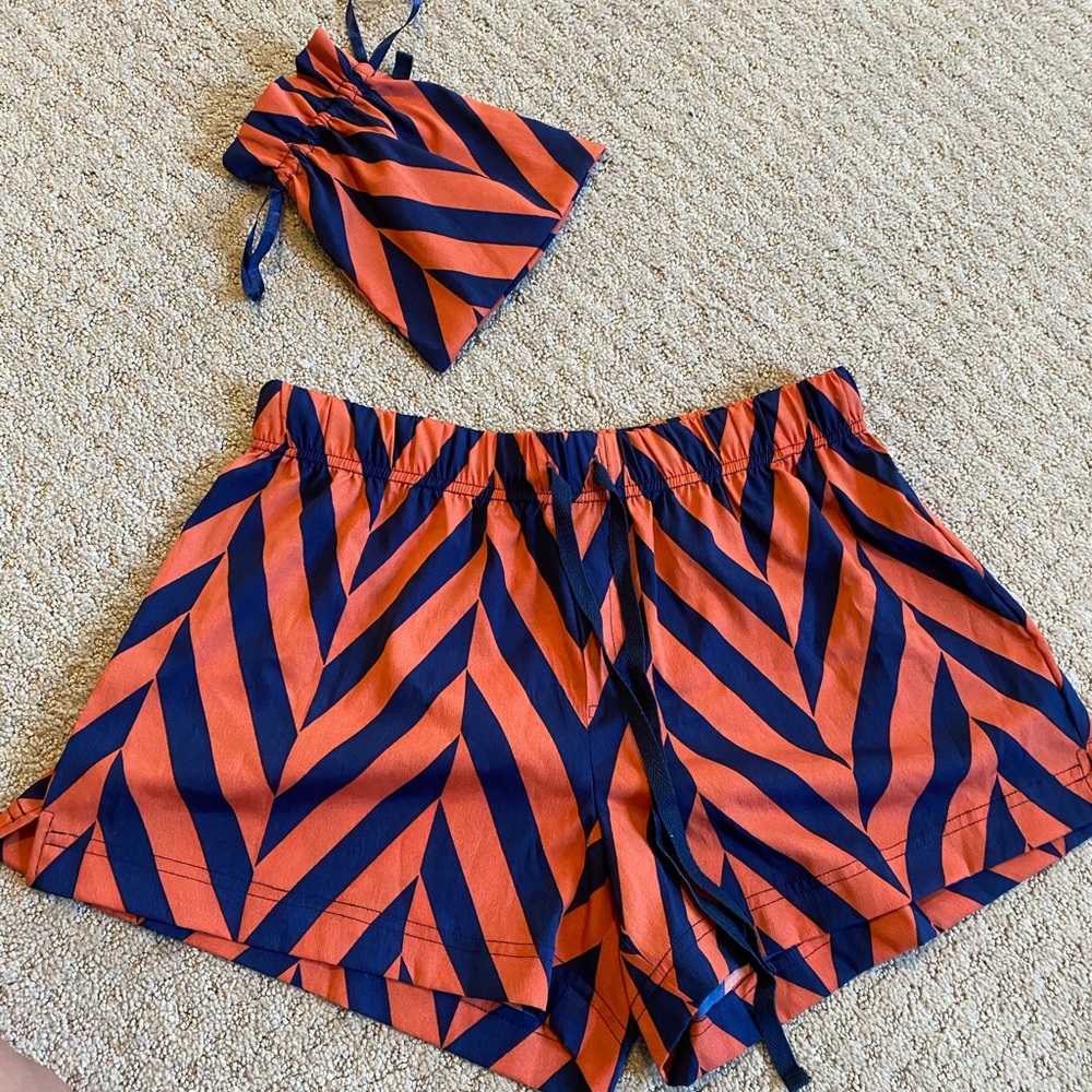 Orange and Blue Chevron Shorts